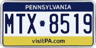 PA license plate MTX8519