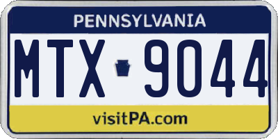 PA license plate MTX9044