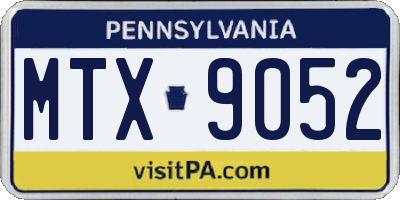 PA license plate MTX9052