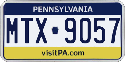 PA license plate MTX9057
