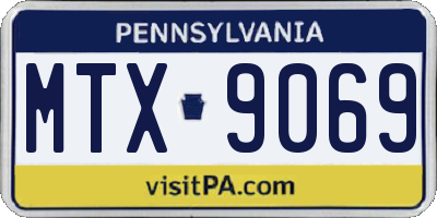 PA license plate MTX9069