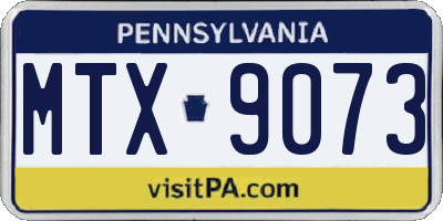 PA license plate MTX9073