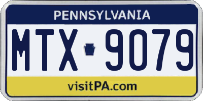 PA license plate MTX9079