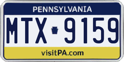 PA license plate MTX9159