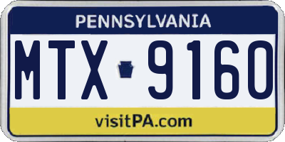 PA license plate MTX9160