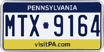 PA license plate MTX9164