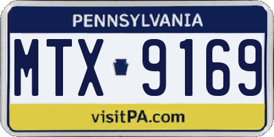 PA license plate MTX9169