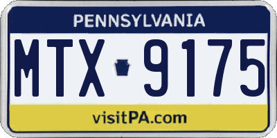 PA license plate MTX9175