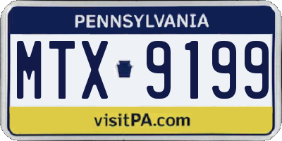 PA license plate MTX9199