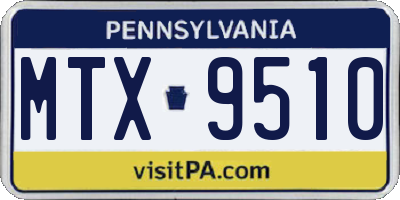 PA license plate MTX9510
