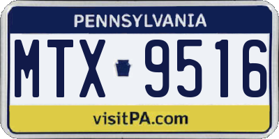 PA license plate MTX9516