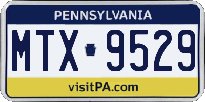 PA license plate MTX9529