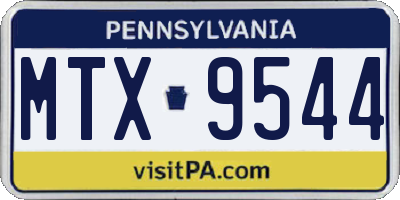PA license plate MTX9544