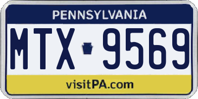 PA license plate MTX9569