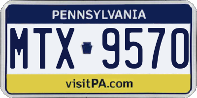 PA license plate MTX9570