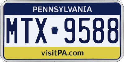 PA license plate MTX9588