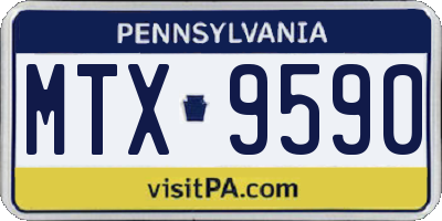 PA license plate MTX9590