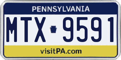 PA license plate MTX9591