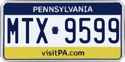 PA license plate MTX9599