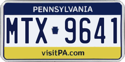 PA license plate MTX9641