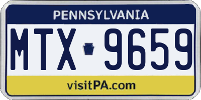 PA license plate MTX9659