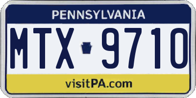 PA license plate MTX9710