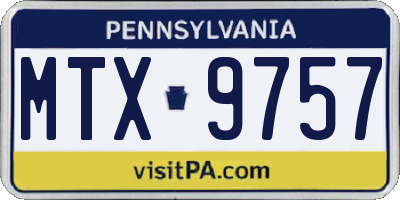 PA license plate MTX9757