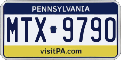 PA license plate MTX9790
