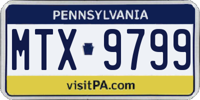PA license plate MTX9799