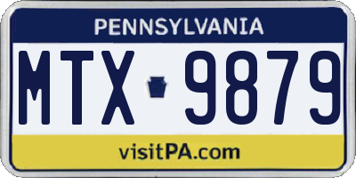PA license plate MTX9879