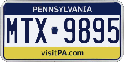 PA license plate MTX9895