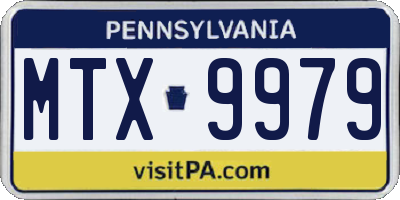 PA license plate MTX9979