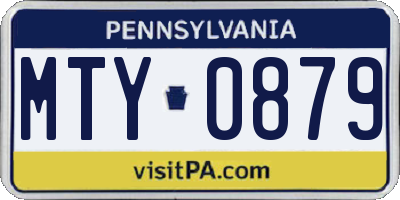PA license plate MTY0879