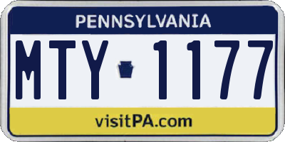 PA license plate MTY1177