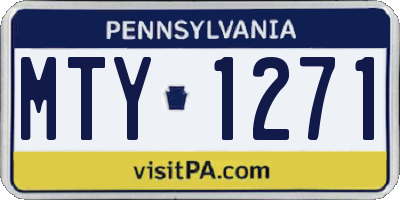 PA license plate MTY1271
