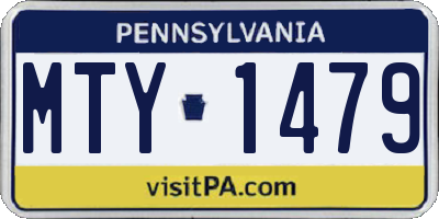 PA license plate MTY1479