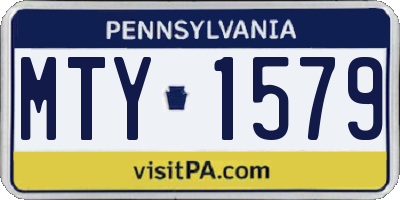 PA license plate MTY1579