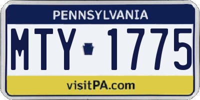 PA license plate MTY1775