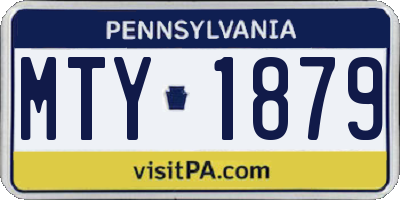 PA license plate MTY1879