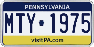 PA license plate MTY1975