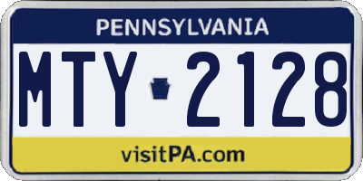 PA license plate MTY2128