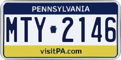PA license plate MTY2146