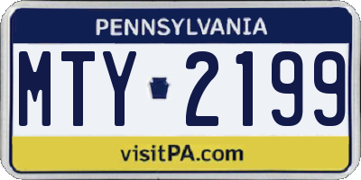 PA license plate MTY2199