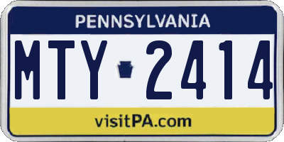 PA license plate MTY2414