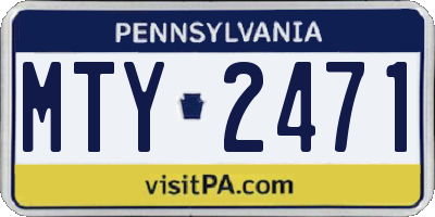 PA license plate MTY2471