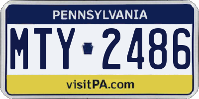 PA license plate MTY2486