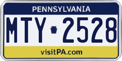 PA license plate MTY2528