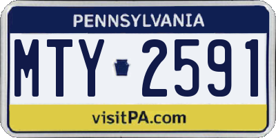 PA license plate MTY2591