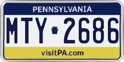 PA license plate MTY2686