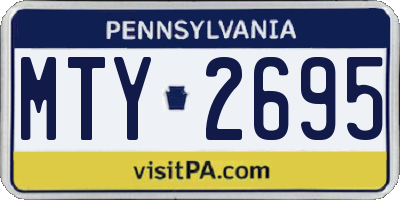 PA license plate MTY2695
